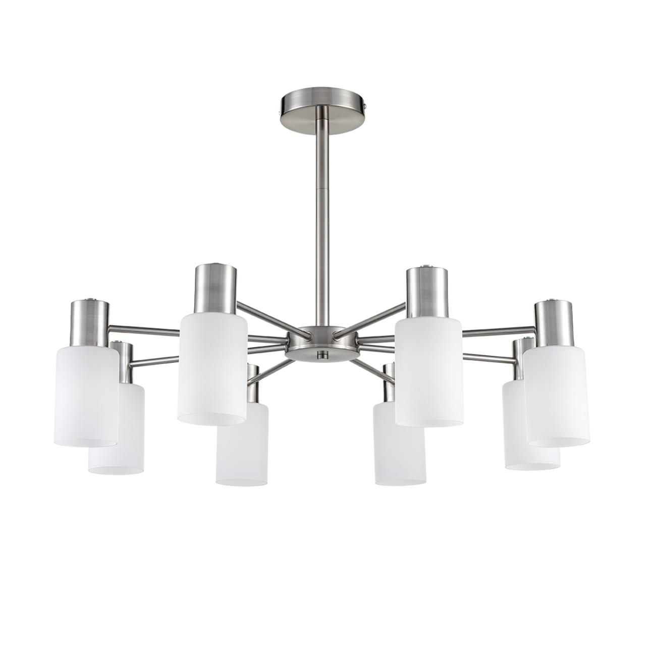 Lumion 8099/8C COMFI LN25 никель/белый металл/стекло Люстра потолочная Е14 8*40W 220V MAVE фото
