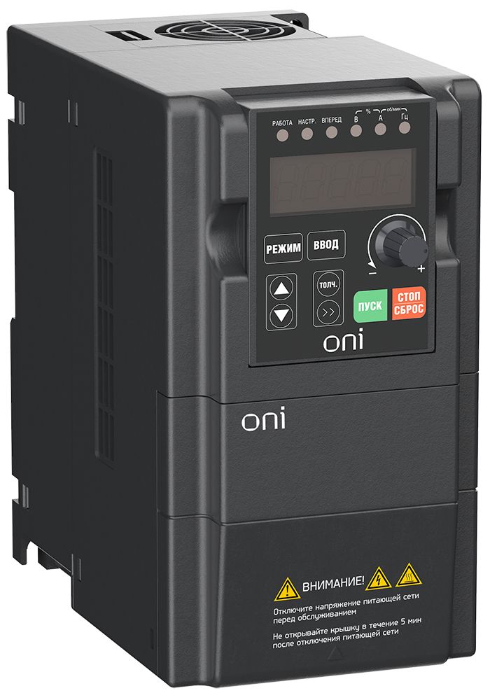 IEK ONI Преобразователь частоты A150 380В 3Ф 1,5кВт 5А встр. торм. фото