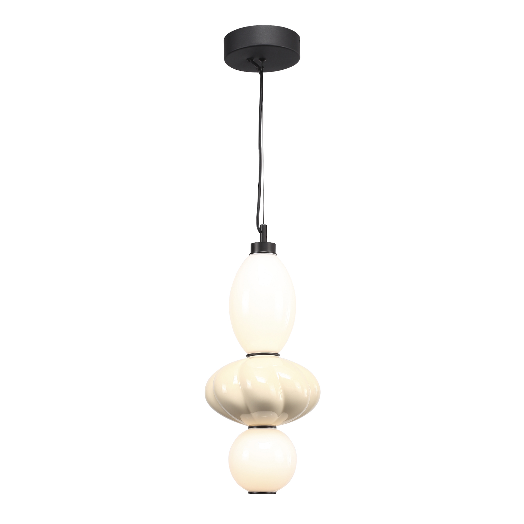 ST LUCE SL6134.413.01 Светильник подвесной черный/желтый, опаловый LED 1*18W 3000K фото