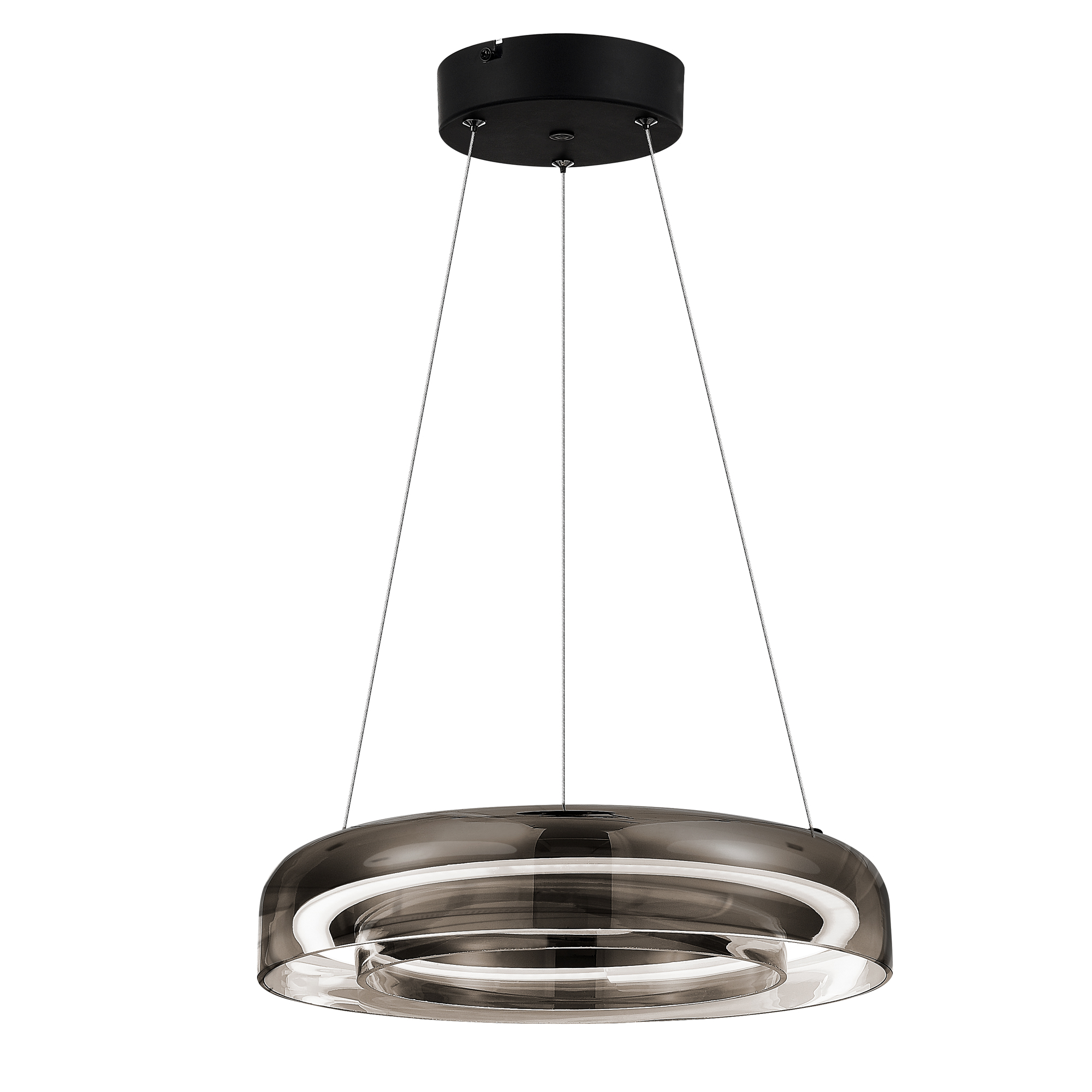 ST LUCE SL6019.323.01 Светильник подвесной Черный/Дымчатый, Белый LED 1*18W 3000K фото