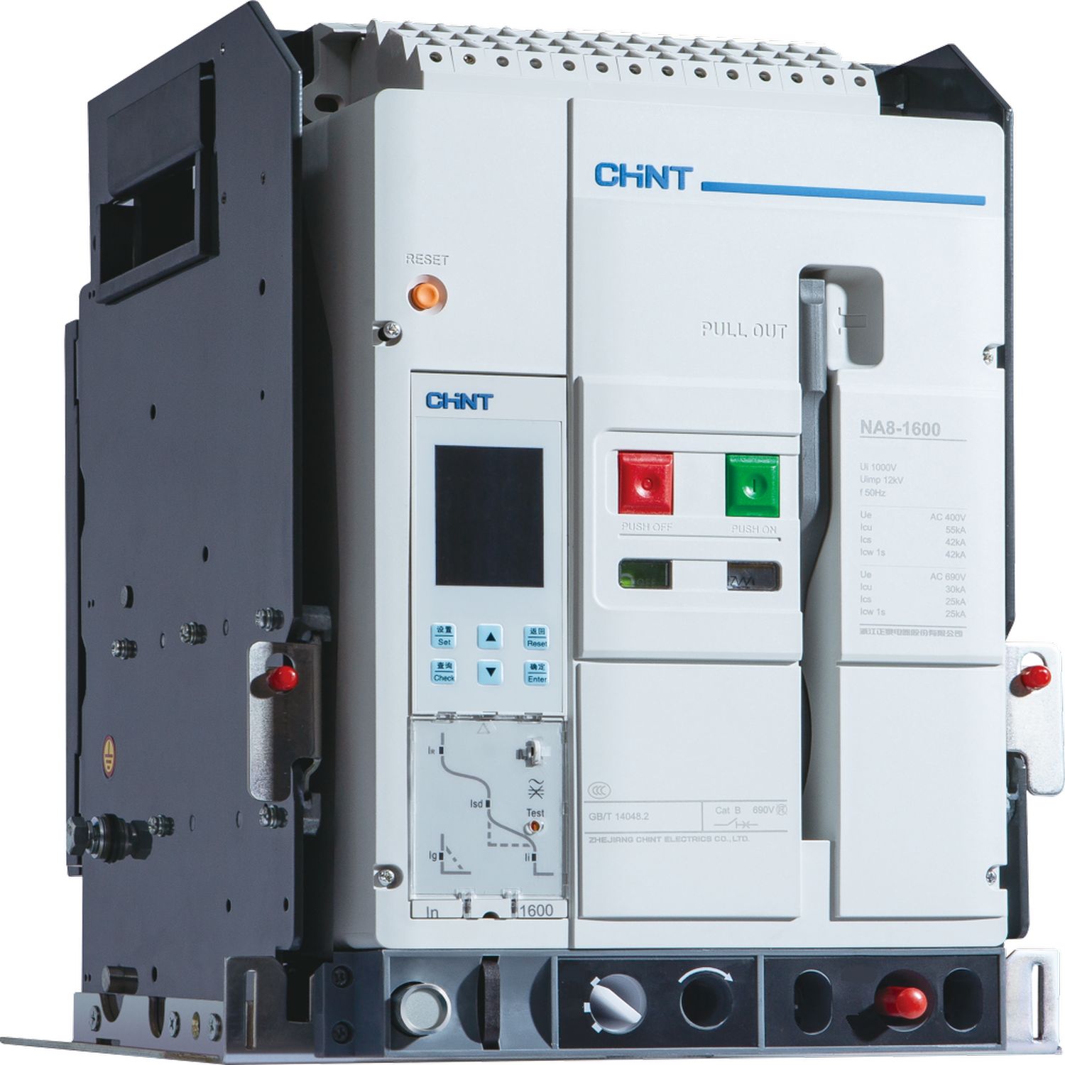 CHINT Воздушный авт. выкл. NA8-1600N-1000H/3P выкат.,1000А, 55кА, тип H, AC230В (R) фото
