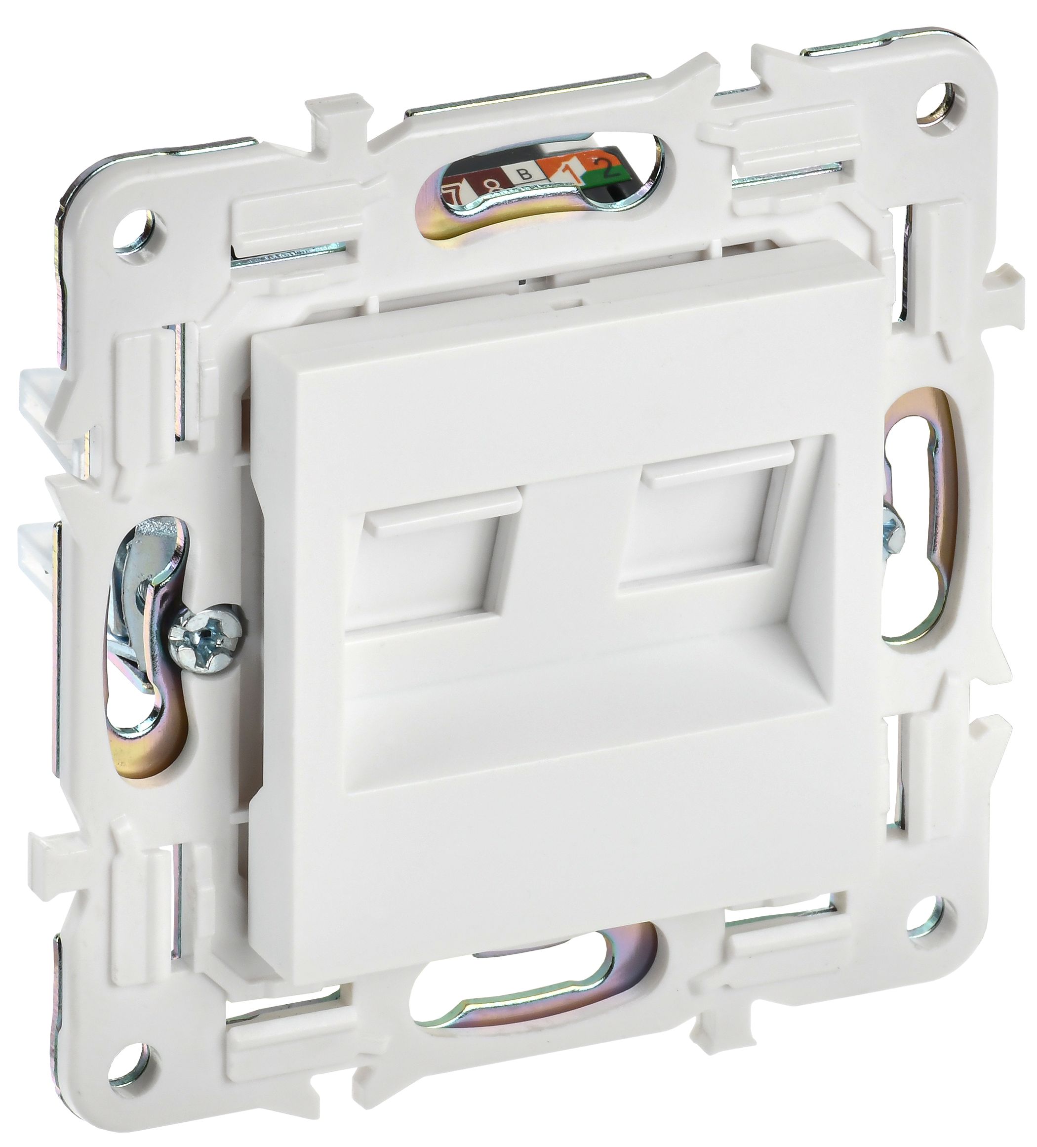 IEK SKANDY Арктический белый Розетка компьютерная двойная RJ45 кат.5E SK-K03W фото