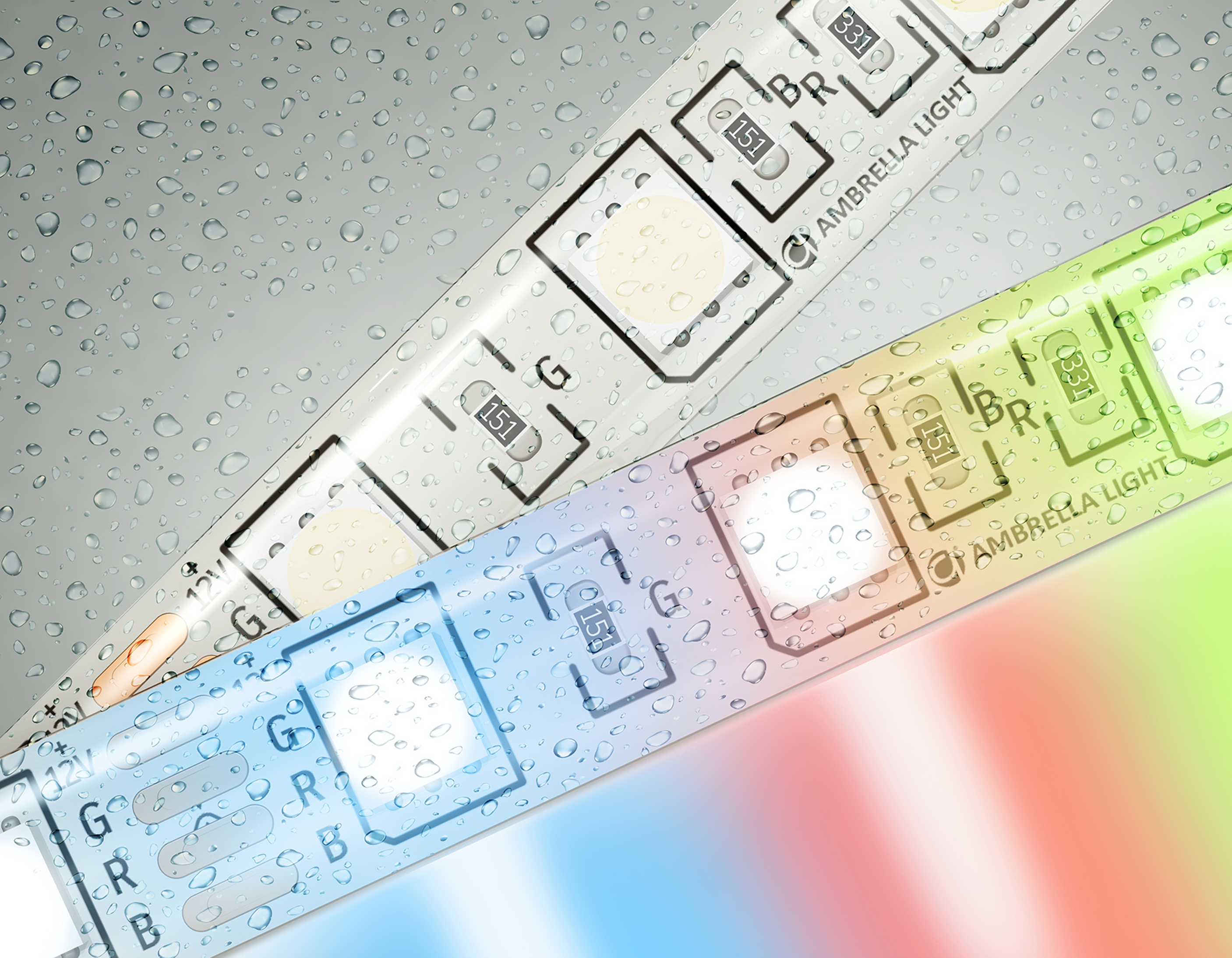Ambrella Светодиодная лента RGB Light GS2302 5050 60Led /14.4W m/ 12V IP65 RGB 5m фото