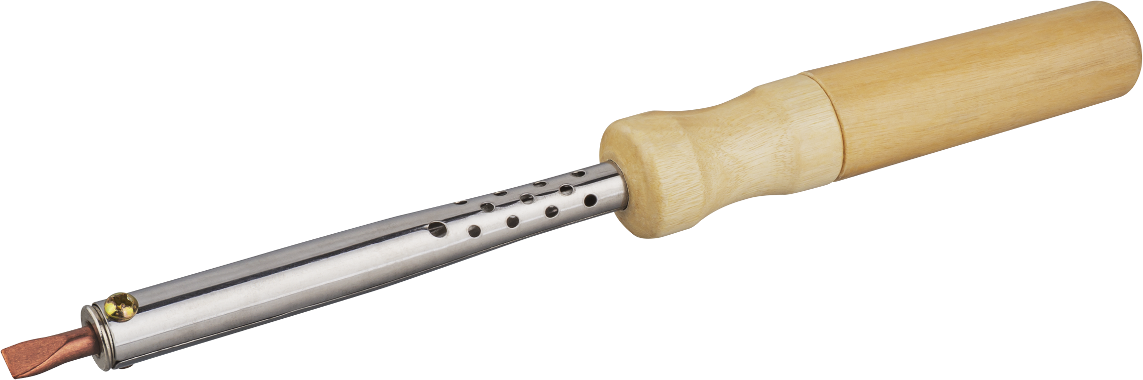 Паяльник ОНЛАЙТ OSE-Pes05-100W-CP (дерево, клин прямой) (100/50/1)