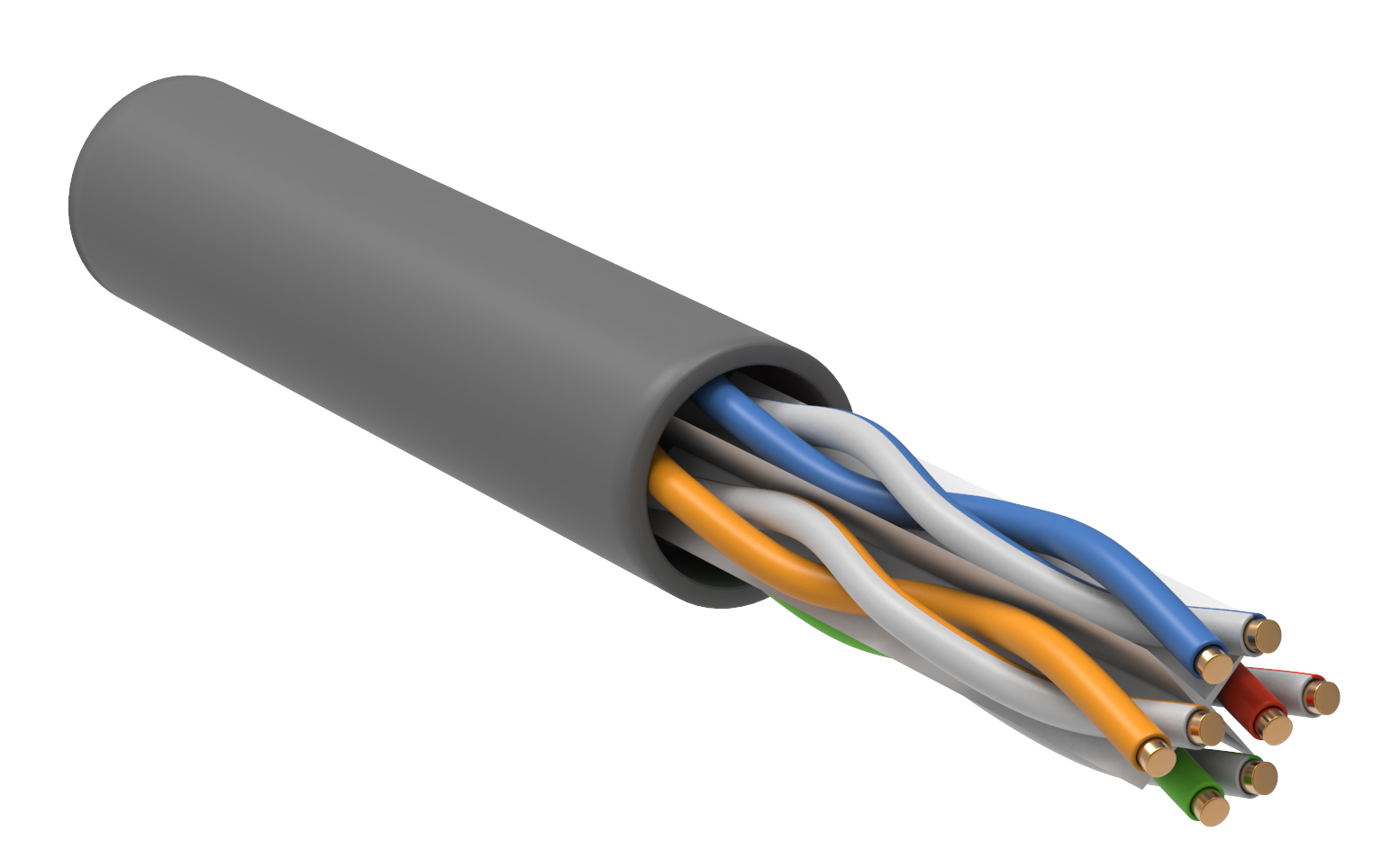 IEK ITK Кабель связи витая пара U/UTP, кат.6 4x2х23AWG solid, LSZH, 305м, серый фото