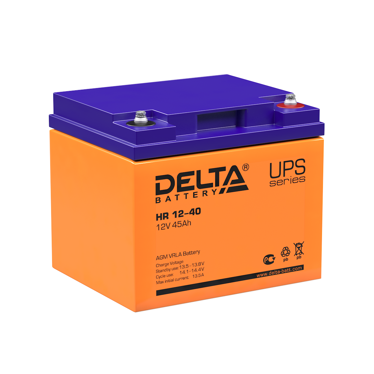 Delta Аккумуляторная батарея HR 12-40 (12V/45Ah) фото
