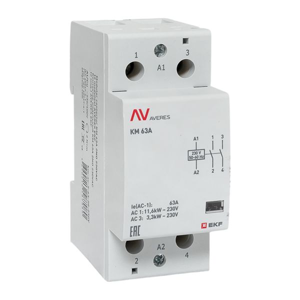 EKF Контактор модульный КМ 63А 2NO 230В АС (2 мод.) AVERES фото