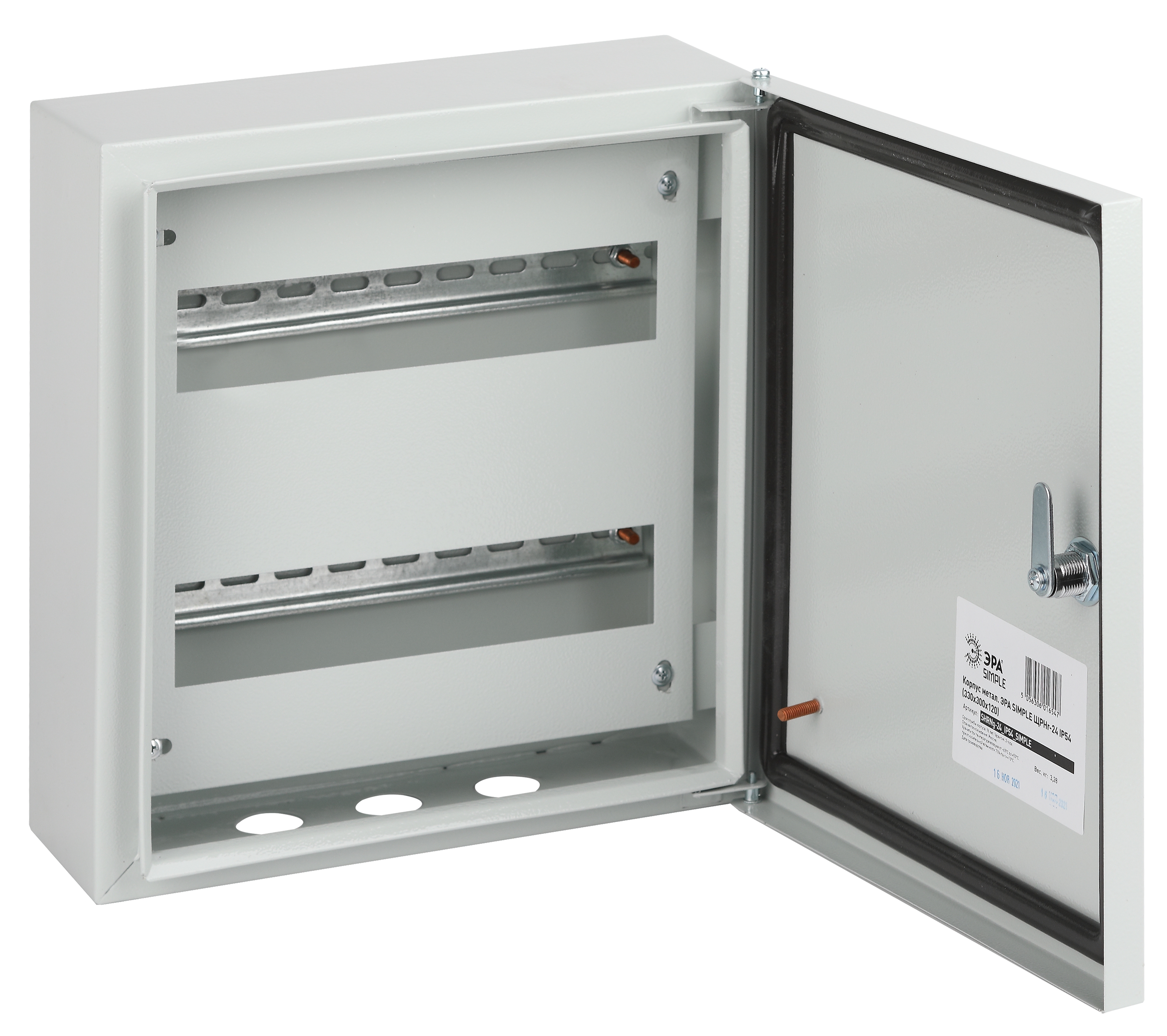 ЭРА Корпус металлический навесной SIMPLE ЩРНг-24 (330х300х120) IP54 У2 серый фото