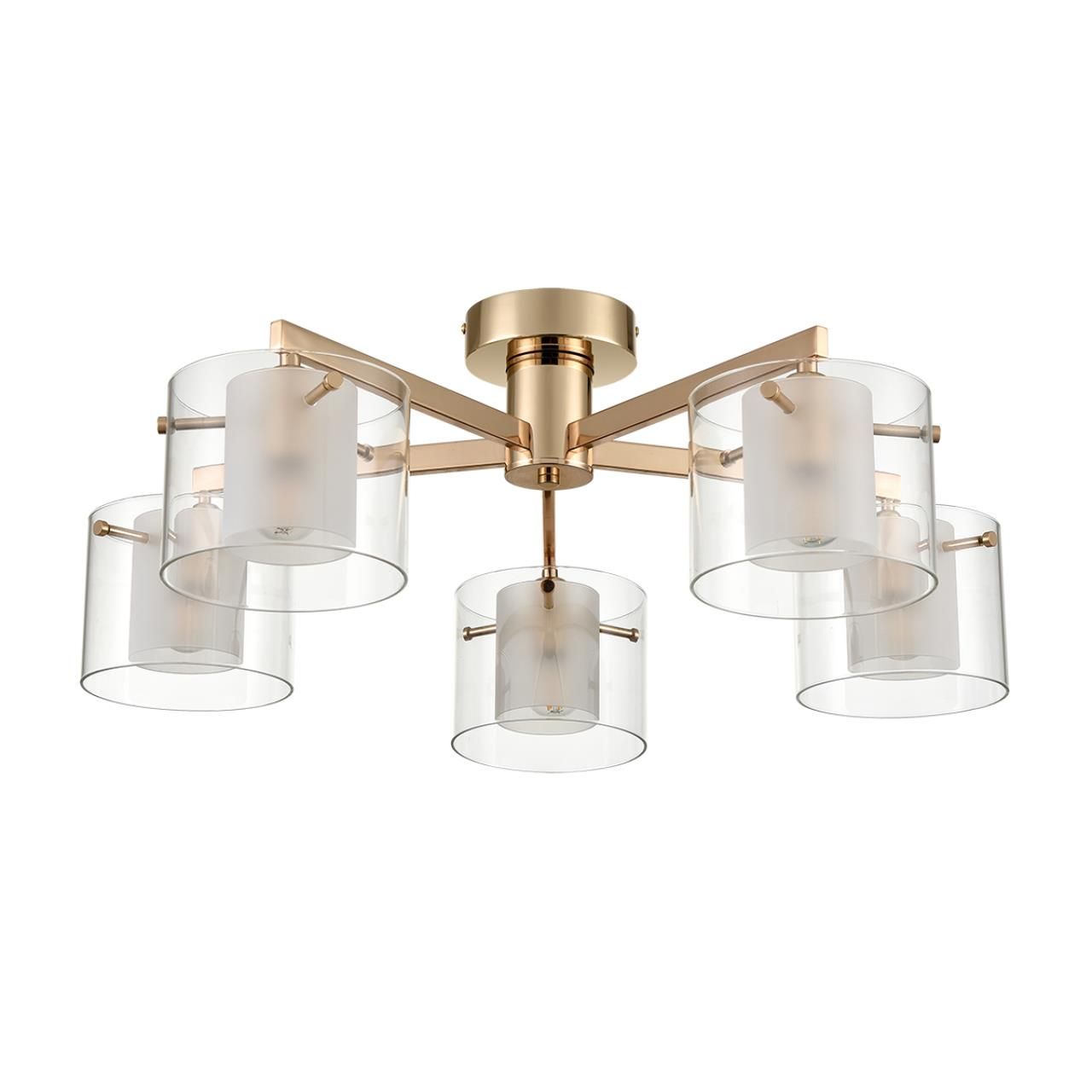 Lumion 6587/5C MODERNI LN24 золото/прозрачный, металл/стекло Люстра потолочная E14 5*40W 220V VERDI фото