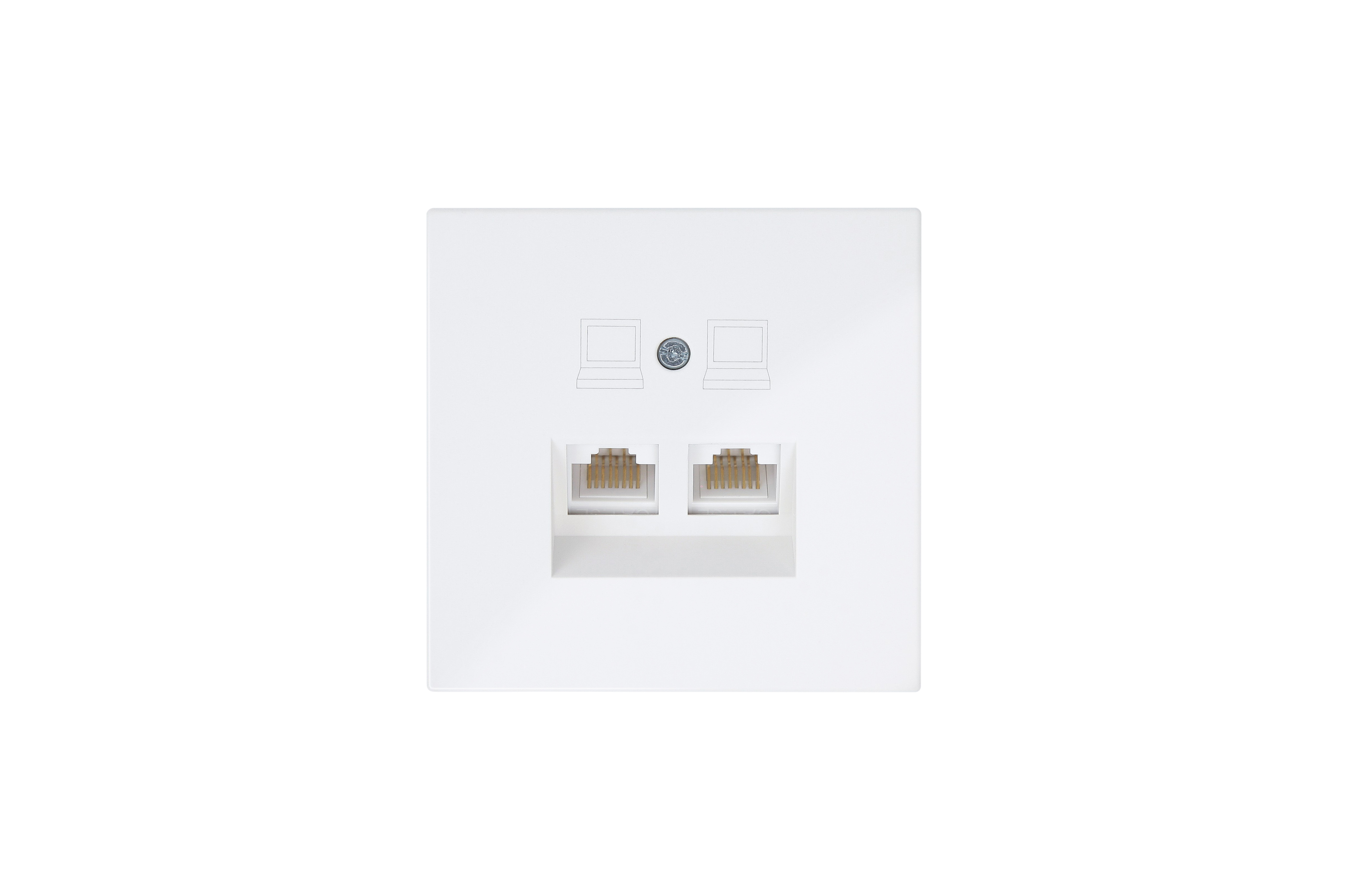 Jasmart FD Белый глянцевый Розетка RJ45 2-ая, 6 категория фото