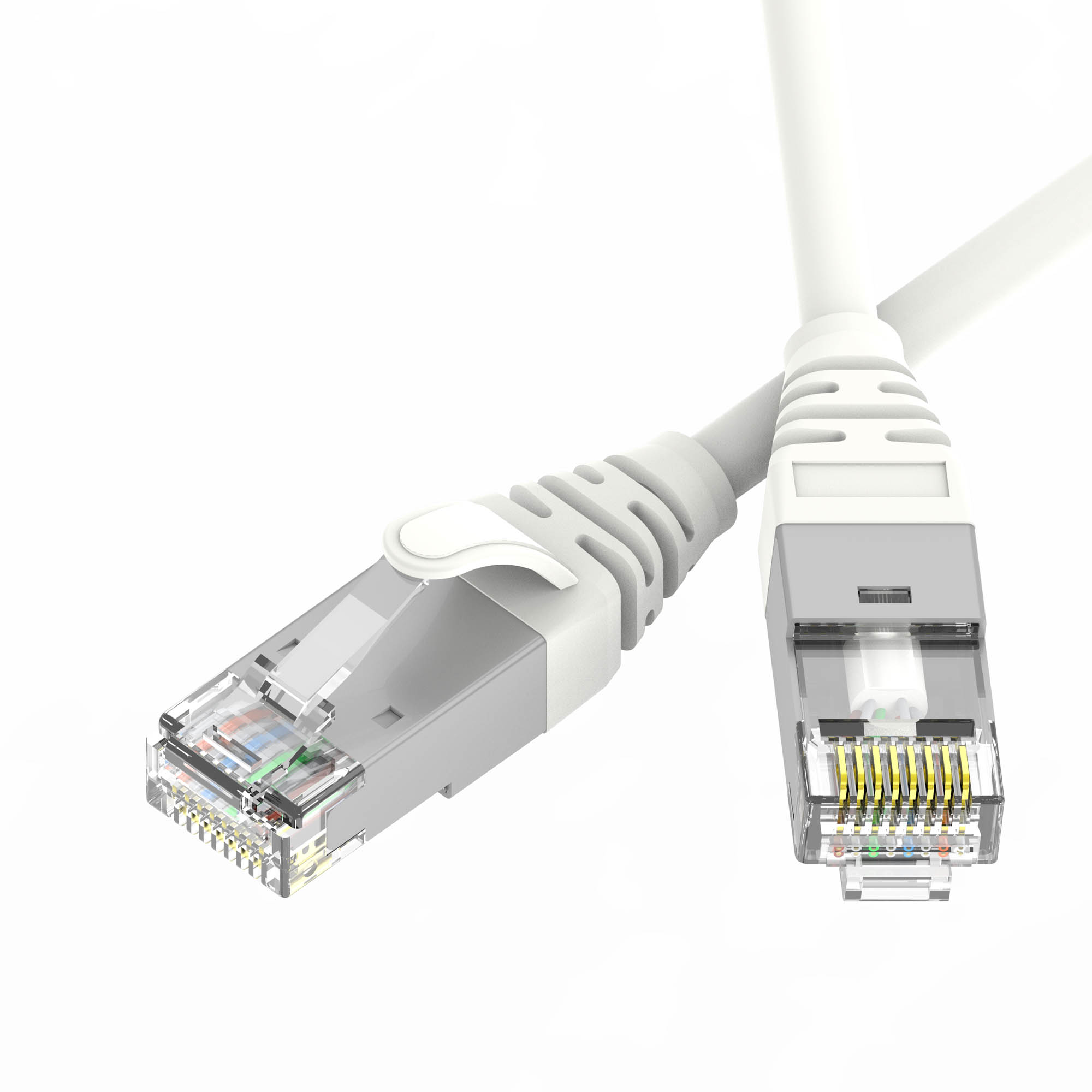 DKC Патч-корд экранированный Ultra SLIM CAT6A S/FTP 4х2, 30 AWG, LSZH, белый, 5м фото