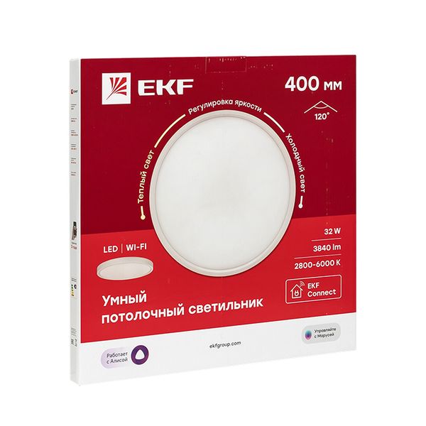 EKF Умный потолочный светильник 400 мм 32 W Connect фото
