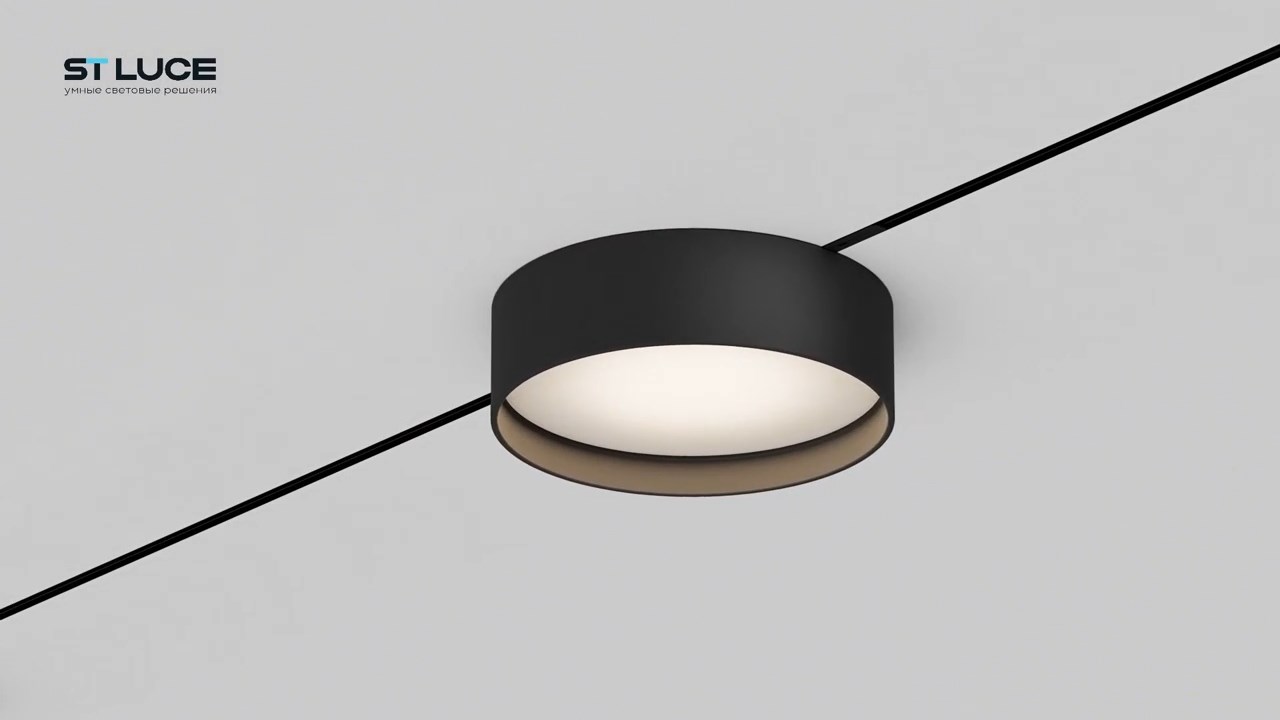 ST LUCE ST670.446.12 Магнитный трековый светильник Черный LED 1*12W 4000K 500Lm Ra>80 100° IP20 D113xH34 24V фото