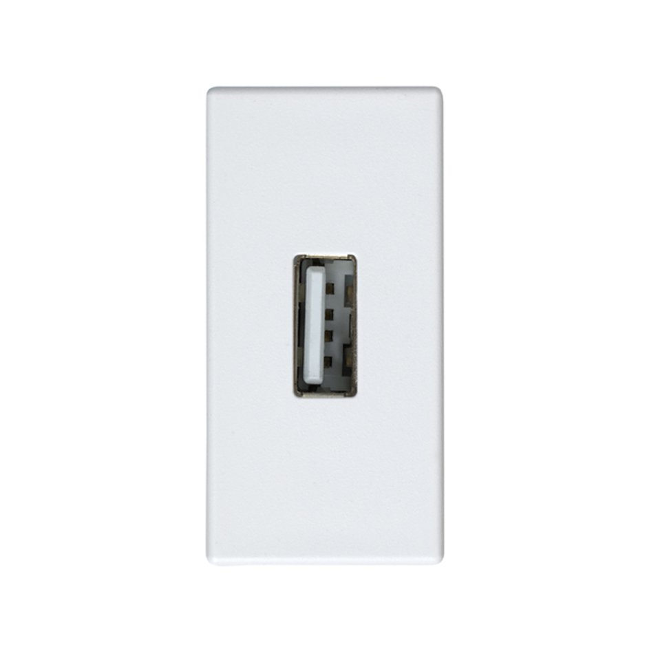 Simon 27 Мех Белый Разъём USB тип А, узкий, винты фото
