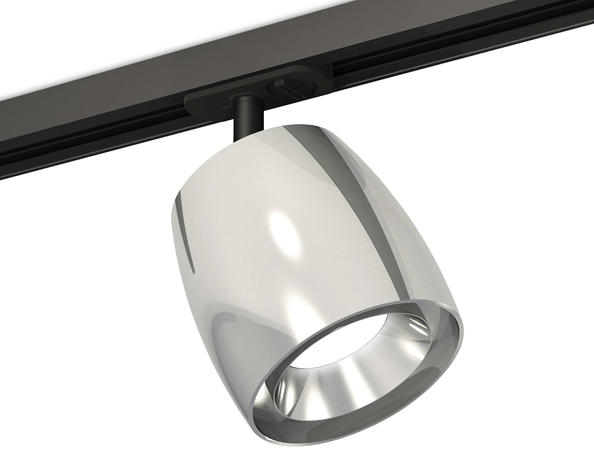 Ambrella Комплект трекового светильника XT1143001 PSL/SBK серебро полированное/черный песок MR16 GU5.3 (A2537, C1143, N7032) фото