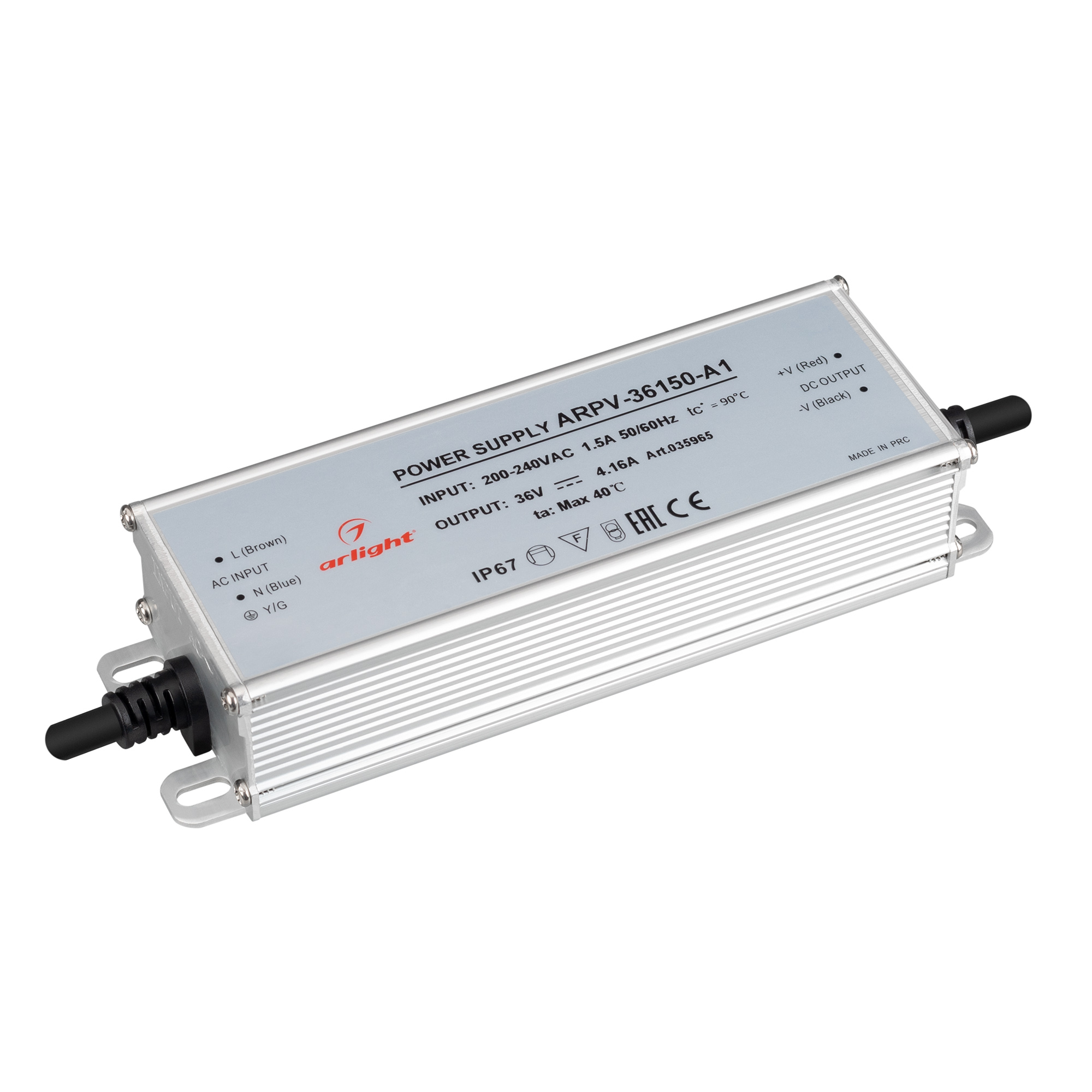 Arlight Блок питания ARPV-36150-A1 (36V, 4.16A, 150W) (IP67 Металл, 3 года) фото
