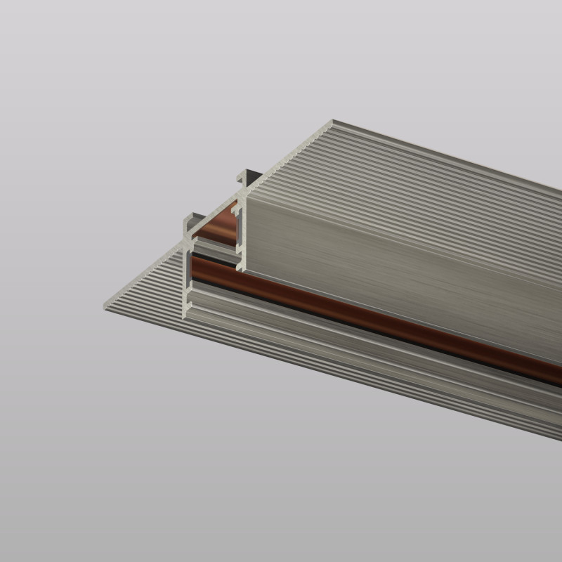 Denkirs TR5702-DN Трек SHINE HIDE для ГКЛ 12,5мм, 2м, 48В DC, IP20, цвет темный никель, алюминий фото