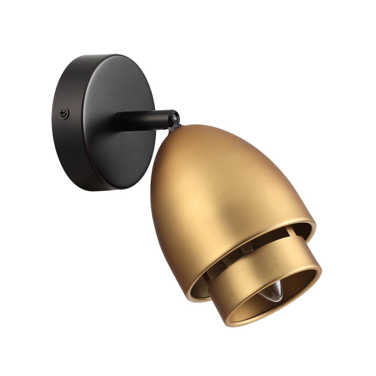 Lumion 8001/1W MODERNI LN24 черный/античное золото металл/металл Настенный светильник Е14 40W 220V AVRORA фото