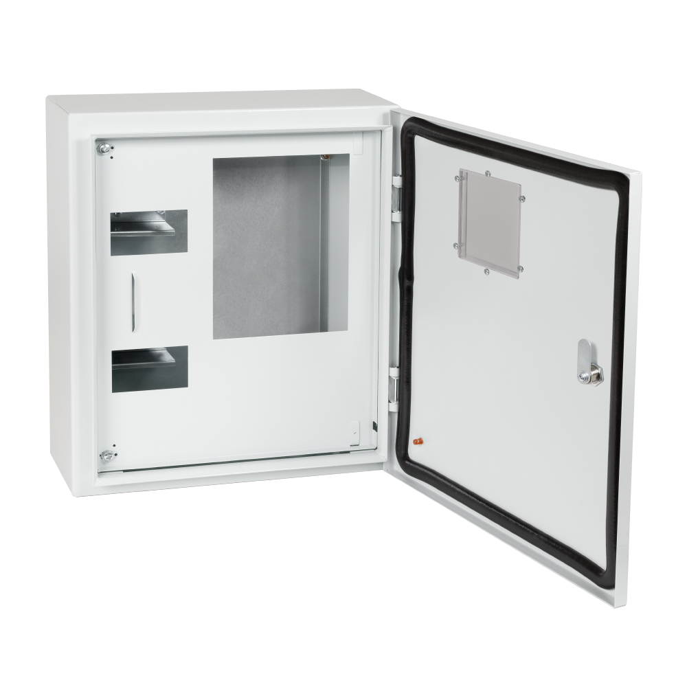 КЭАЗ Корпус металлический ЩУРн-ПРО-3-МП/8-415х370х147-IP66-УХЛ1 (с окном учета, 3ф счетчик на МП, 8 модулей, ПРО). фото