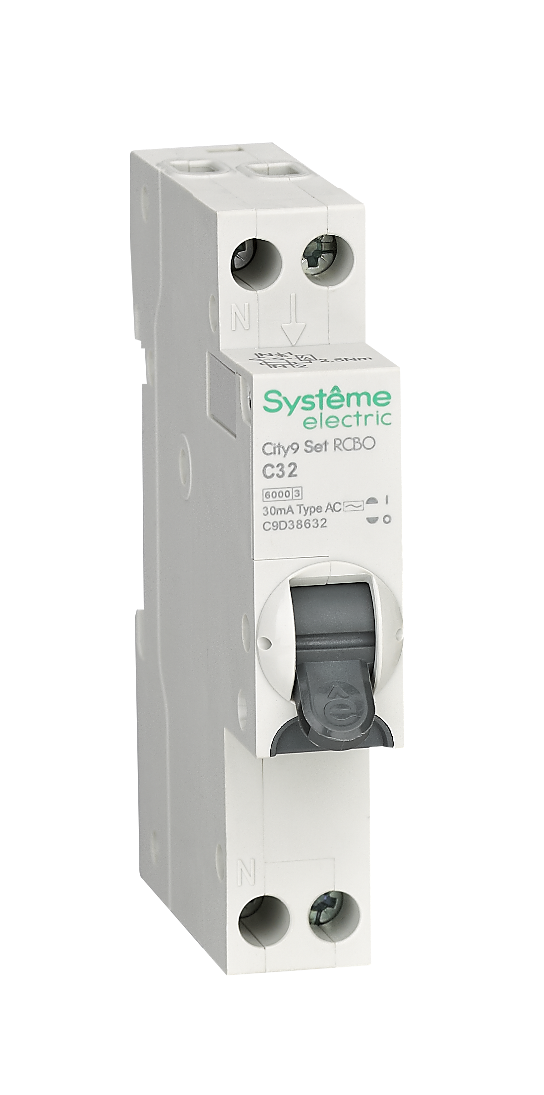 Systeme Electric City9 АВДТ 1П+Н C32 6000A 30мА AC 18мм фото