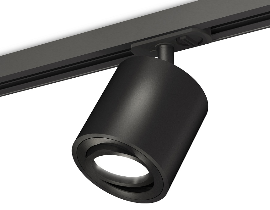 Ambrella Комплект поворотного трекового светильника XT7532020 SBK/PBK черный песок/черный полированный MR16 GU5.3 (A2537, C7532, N7002) фото