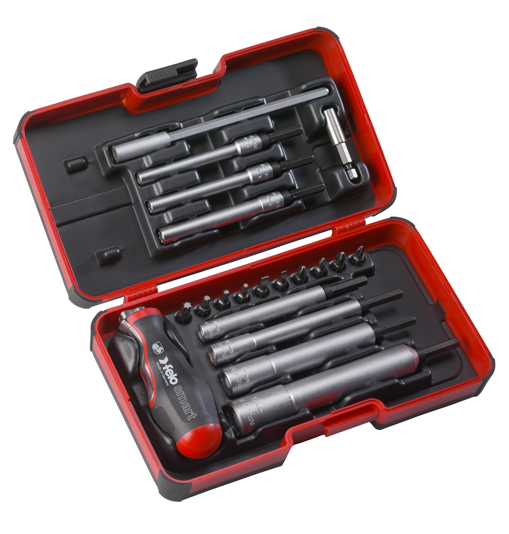 Felo Набор бит SL/PH/Tx/PZ и головок M-TEC c рукояткой SMART в кейсе, 20 шт 06082006 фото