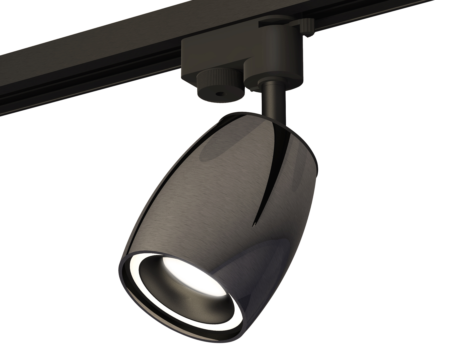 Ambrella Комплект трекового однофазного светильника с акрилом XT1123010 DCH/SBK/FR черный хром/черный песок/белый матовый MR16 GU5.3 (A2521, C1123, N7 фото