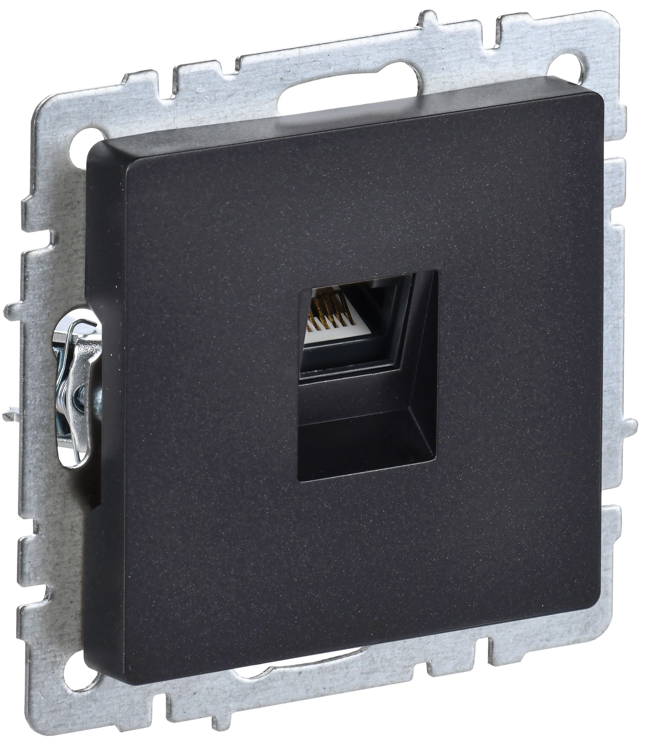 IEK BRITE BASE Черный Розетка комп RJ45 кат.5E РК10-БрЧ фото