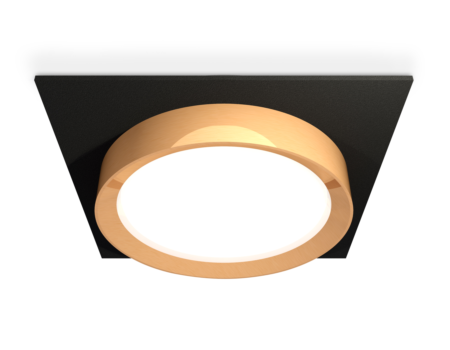 Ambrella Комплект встраиваемого светильника XC8062005 SBK/PYG черный песок/золото желтое полированное GX53 (C8062, N8124) фото