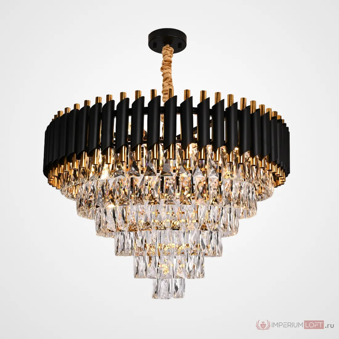 ImperiumLoft Подвесная люстра Empire Black Chandelier Crystal D 66 фото