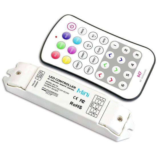 Varton RGB контроллер для светодиодной ленты 12-24 V IP20 135x30x20 мм c пультом, радиус 45 м (LTECH) фото