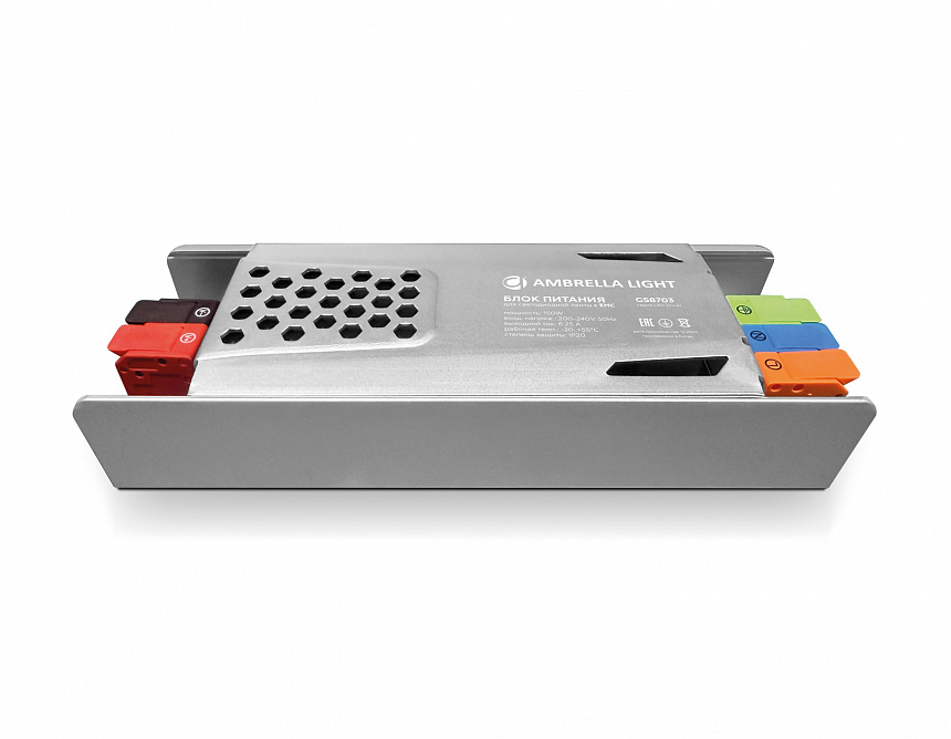 Ambrella Блок питания с EMC 24V 150W 6,25A IP20 200-240V 166*58*28 GS8703 фото