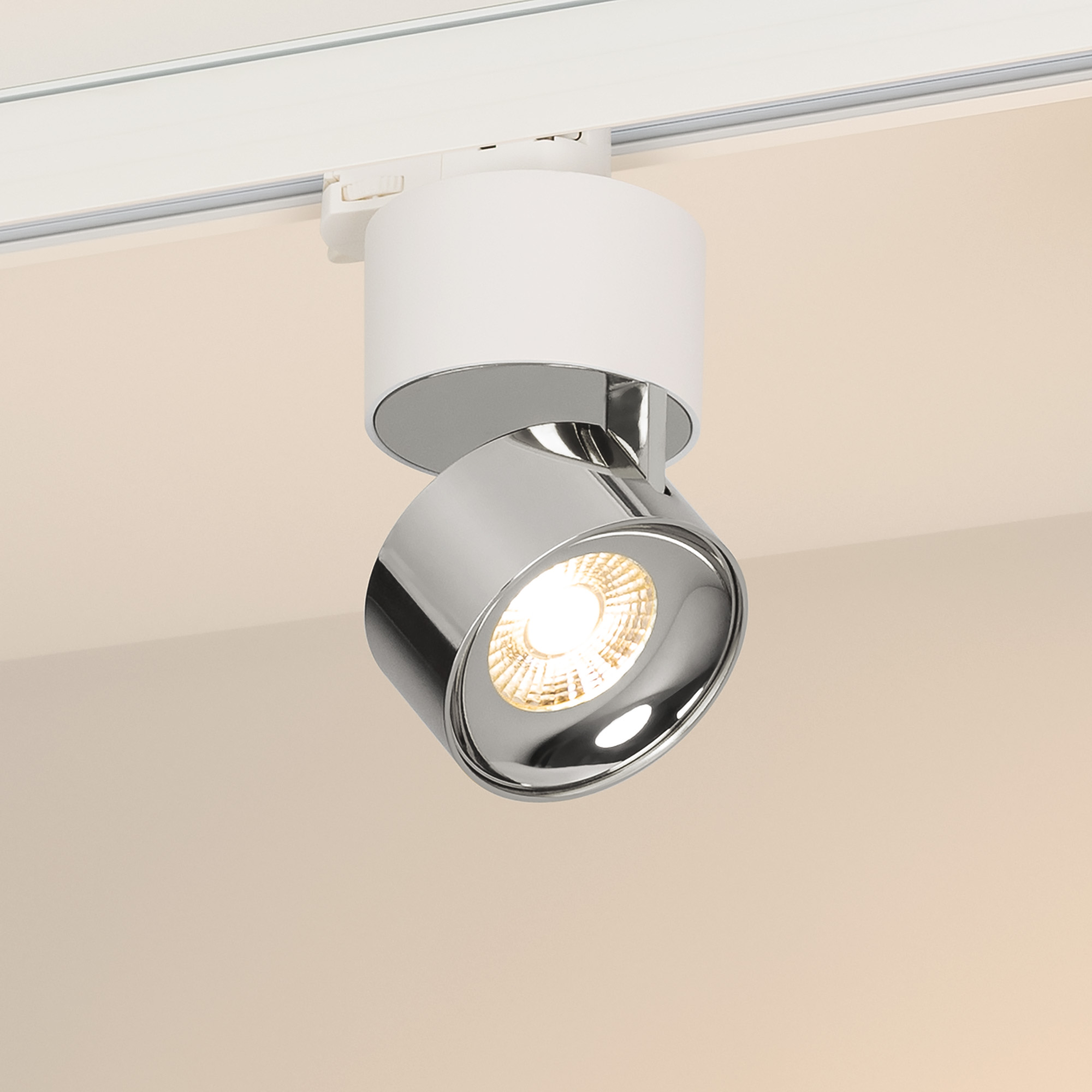 Arlight Светильник SP-PLURIO-TRACK-4TR-R77-9W Warm3000 (WH-CHR, 36 deg, 230V) (IP20 Металл, 3 года) фото