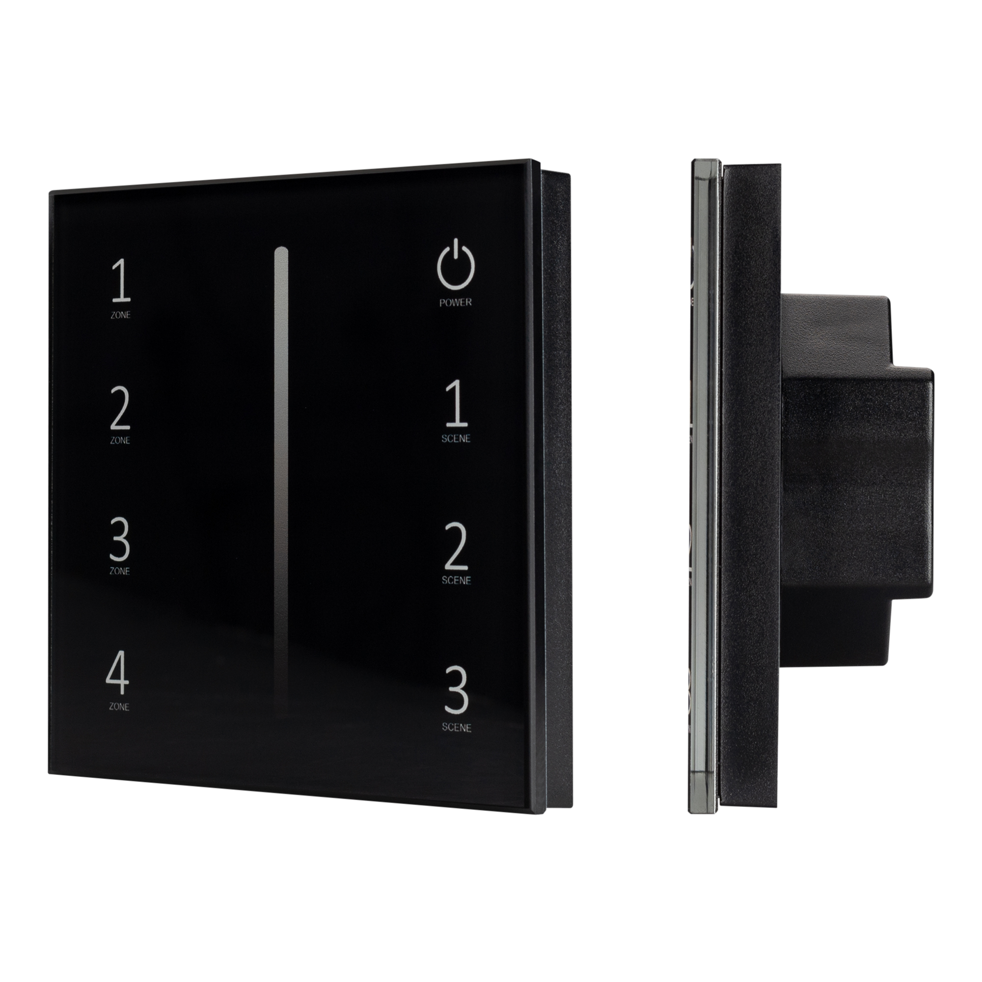 Arlight Панель Sens SMART-P17-DIM Black (230V, 4 зоны, 2.4G) (IP20 Пластик, 5 лет) фото