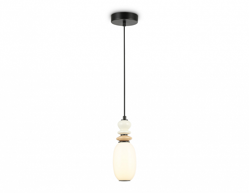 Ambrella Светильник светодиодный подвесной LH53141 BK/WH черный/белый 6W 3000K D120*1520 фото
