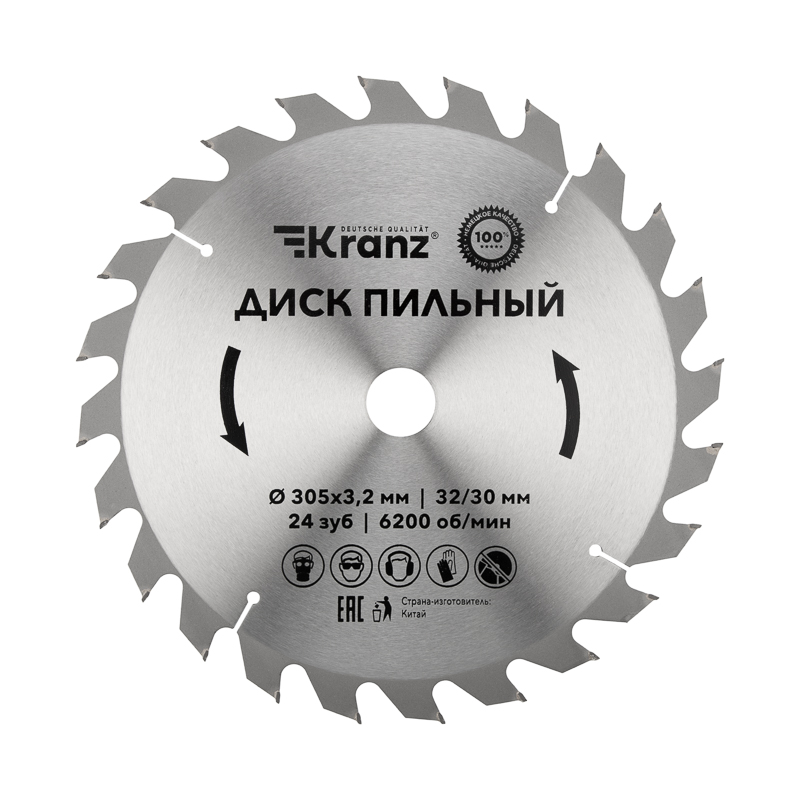KRANZ Диск пильный 305 мм x 24 зуб x 32/30 мм фото