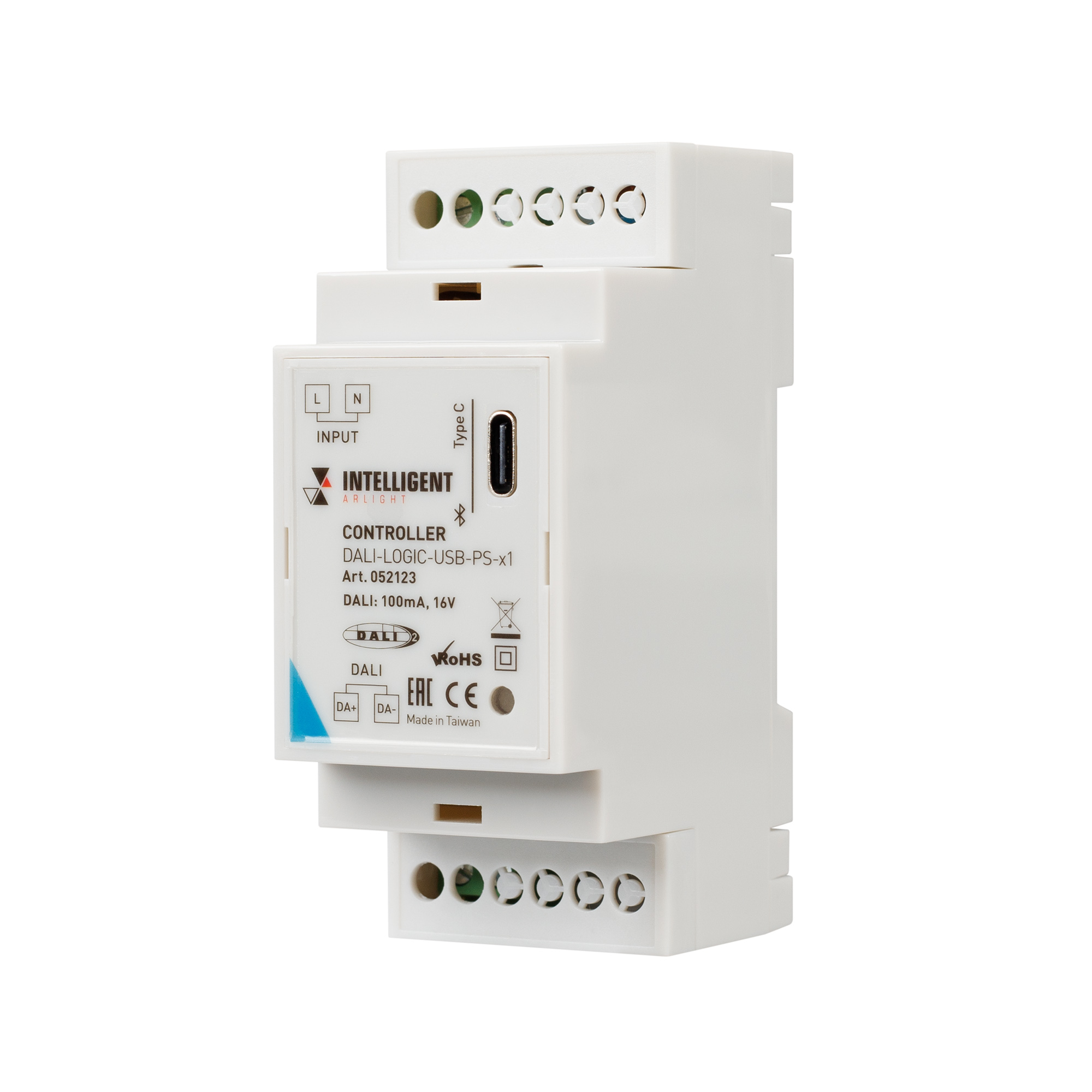 Arlight INTELLIGENT ARLIGHT Контроллер DALI-LOGIC-USB-PS-x1 (BUS/230V, BLE) (IARL, IP20 Пластик, 2 года) фото