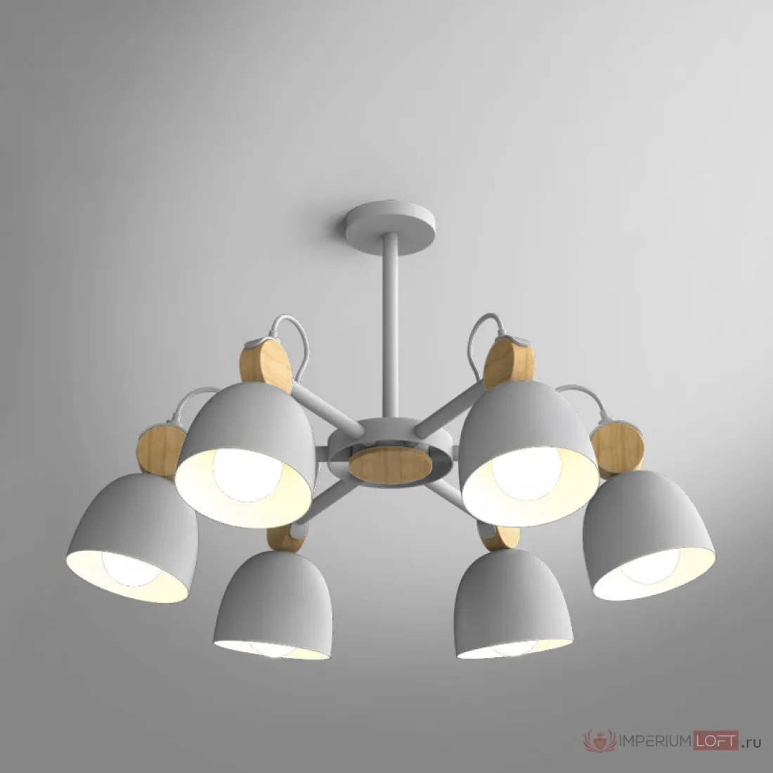 ImperiumLoft Потолочная люстр на штанге ROLLA 6 Gray фото
