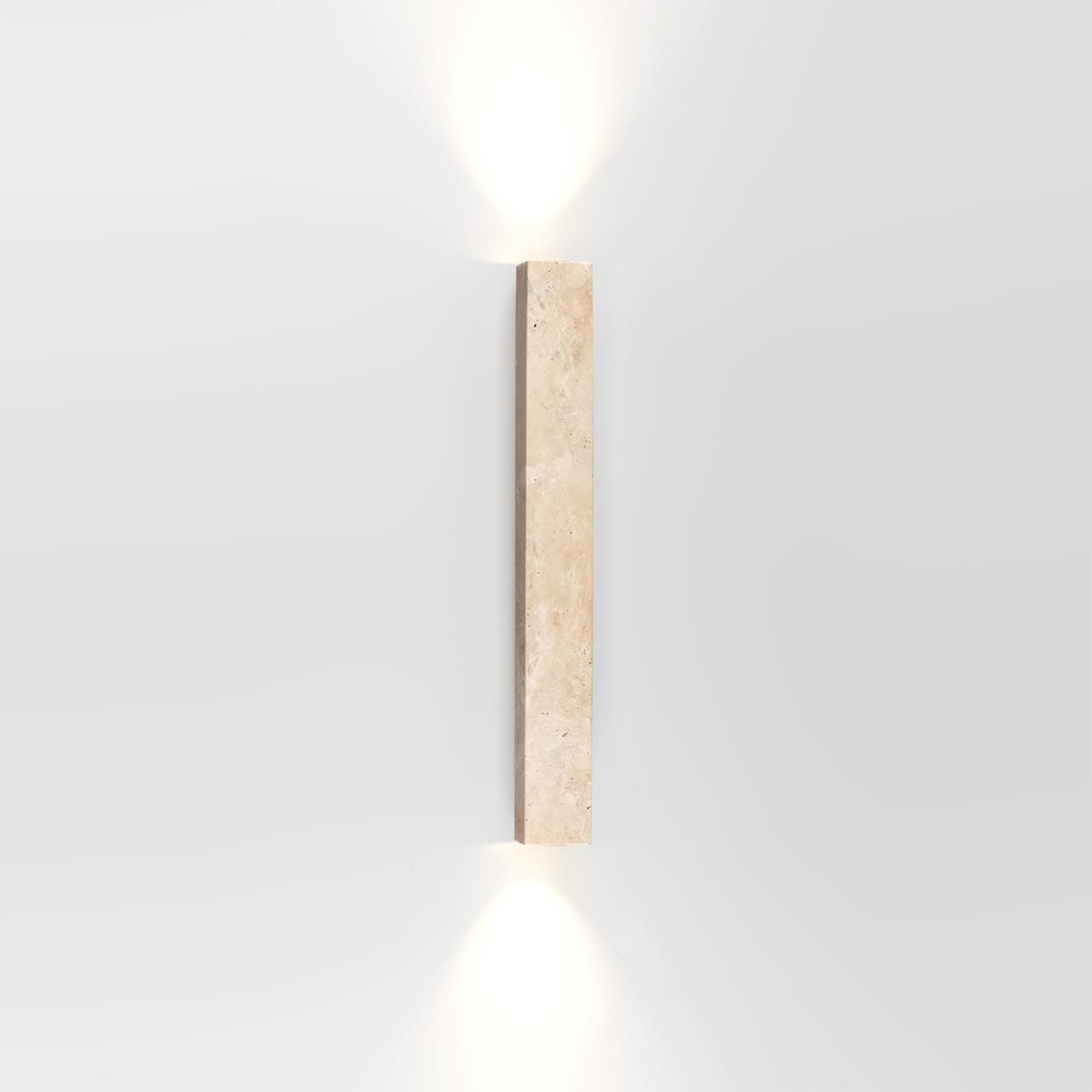 Odeon Light 6625/10WL HIGHTECH ODL25 Настенный св-к Up Down металл/камень/бежевый IP20 10W CRI>90 3000K 220V TRAVERTINO фото