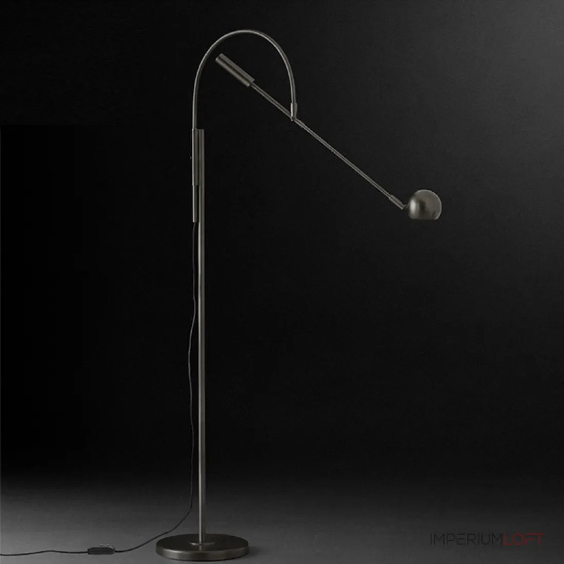 ImperiumLoft Торшер Restoration Hardware ORBITER II Task Floor Black фото