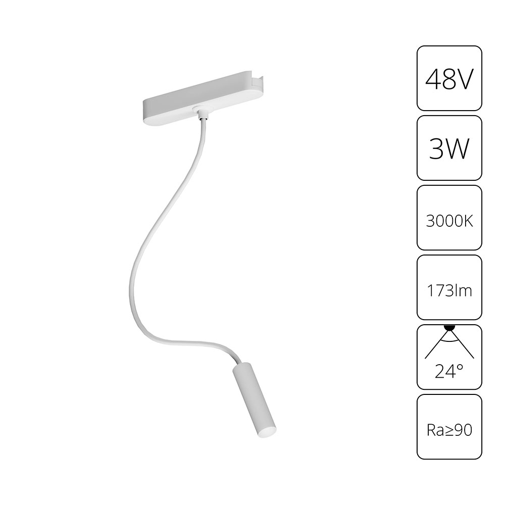 Arte Lamp A1162PL-1WH СВЕТИЛЬНИК НАСТЕННЫЙ RAPID 48В 3Вт 173лм 3000К 90+ 24° фото