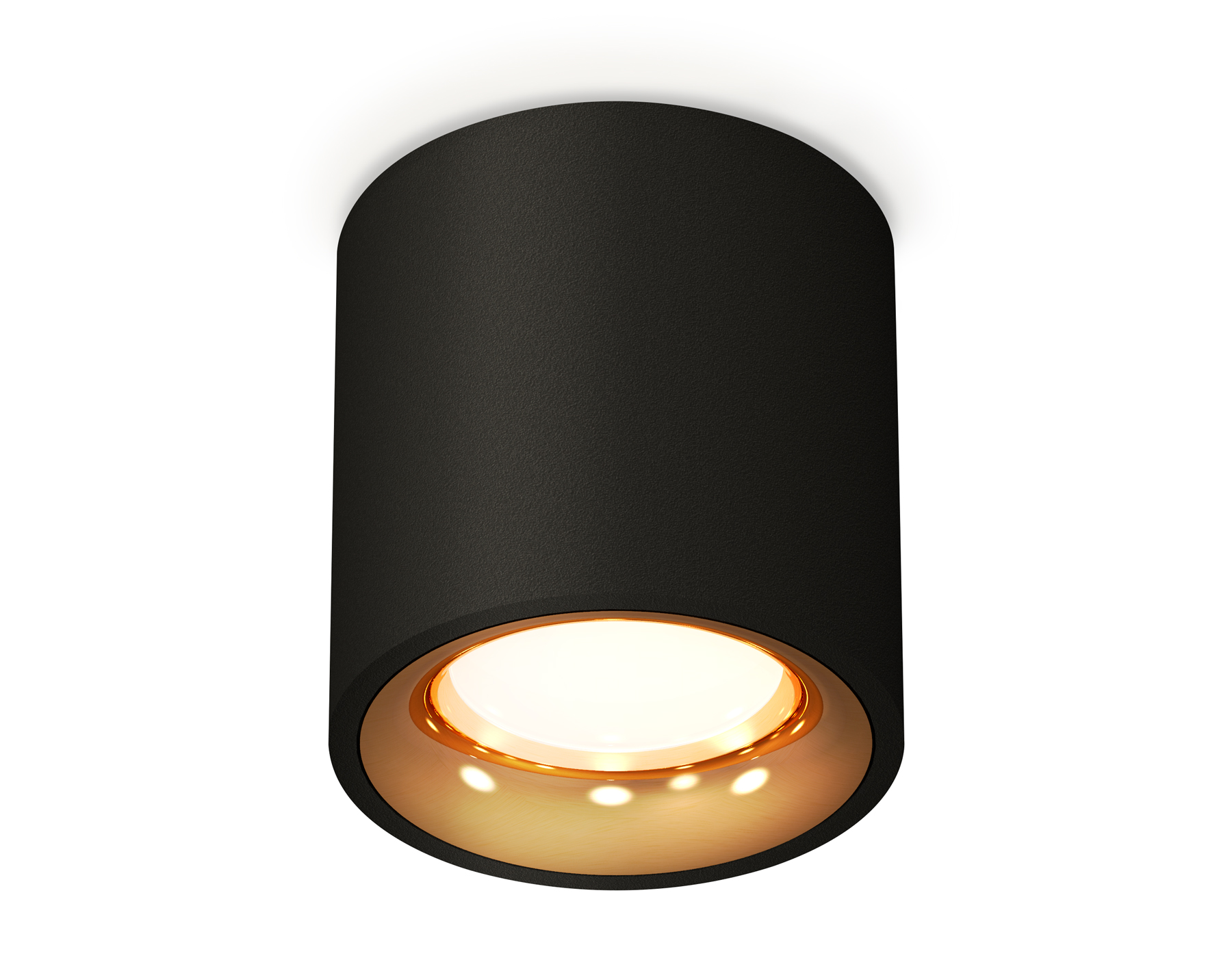 Ambrella Комплект накладного светильника XS7532024 SBK/PYG черный песок/золото желтое полированное MR16 GU5.3 (C7532, N7014) фото