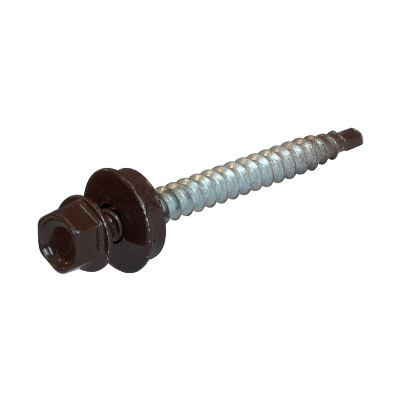 Tech-Krep Саморез КР св. 4,8х51 RAL-8017 (шокол. корич.) (200 шт) - ведро фото