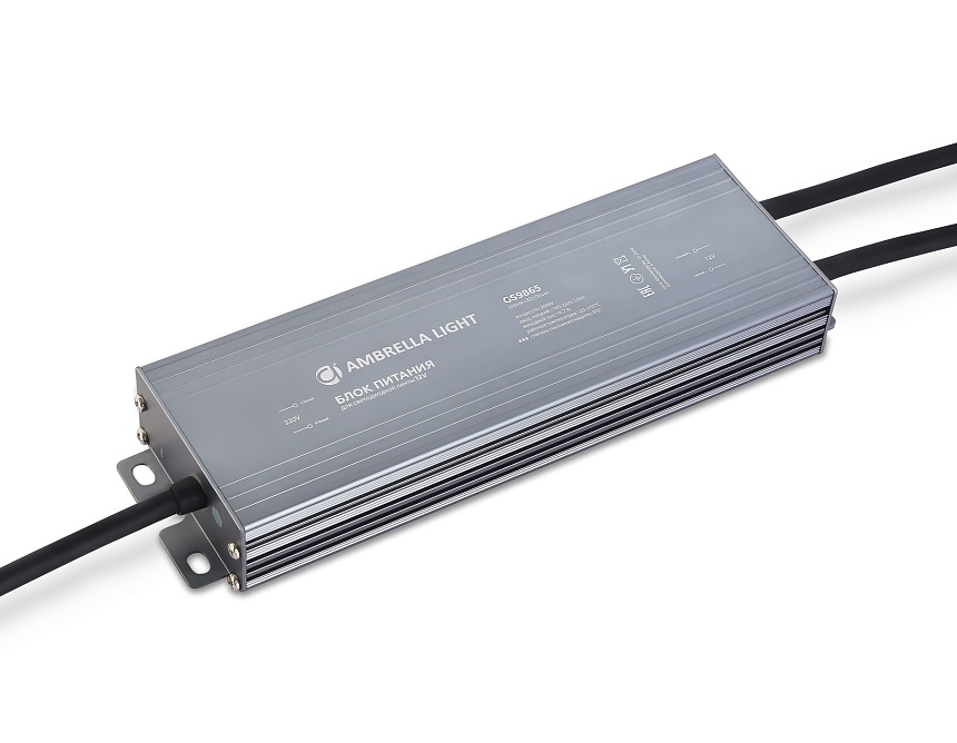 Ambrella Блок питания для светодиодной ленты 12V 200W 16.7A IP67 185-260V 220*65*28 GS9865 фото