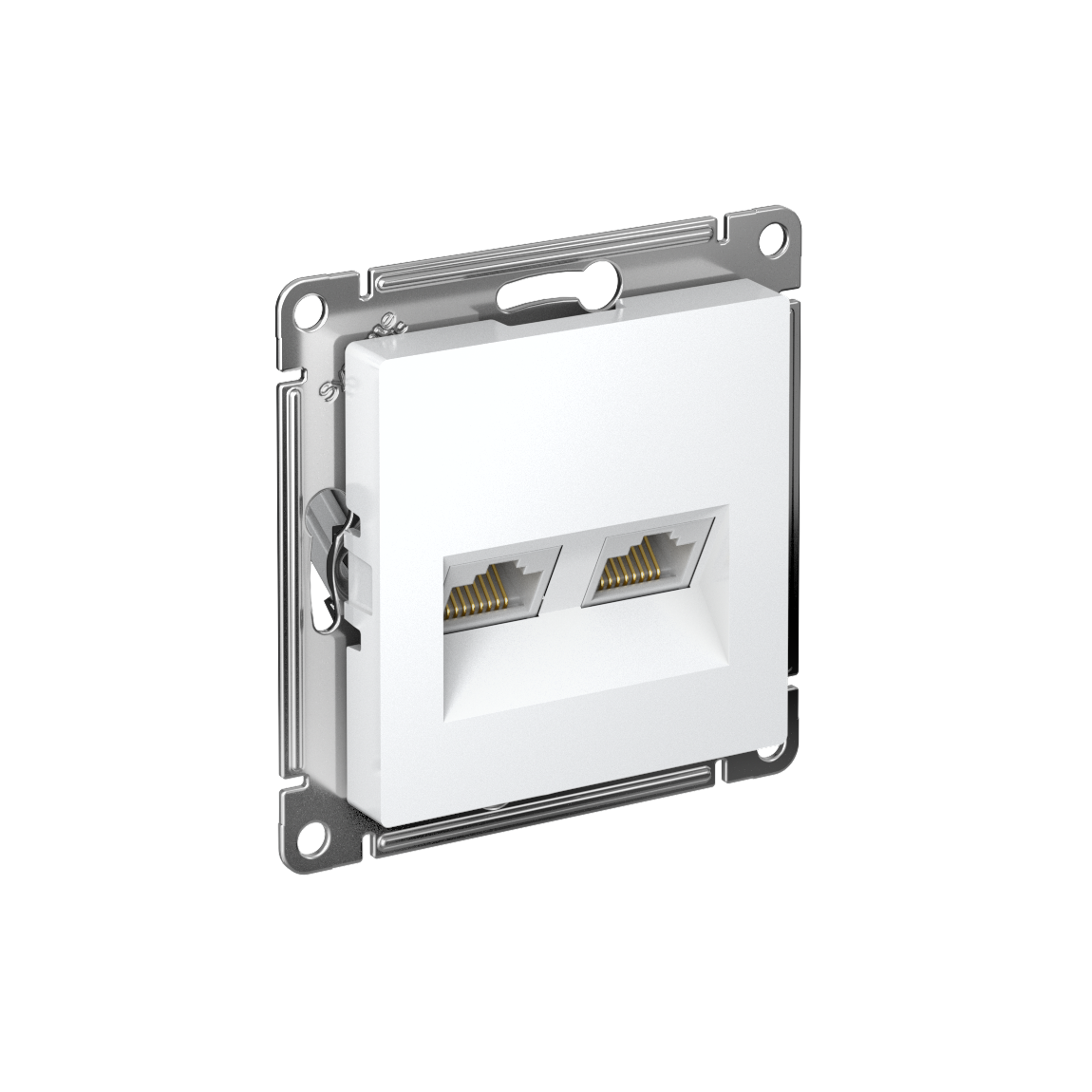 Systeme Electric AtlasDesign Белый Розетка двойная комп RJ45+RJ45, кат.6А, механизм фото