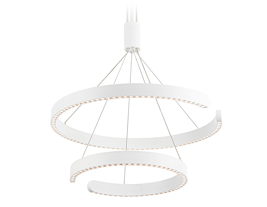 Ambrella Светильник подвесной светодиодный FL5884/2 WH белый 45W 3000K/4200K/6400K D600/400*1200 (без ПДУ) фото