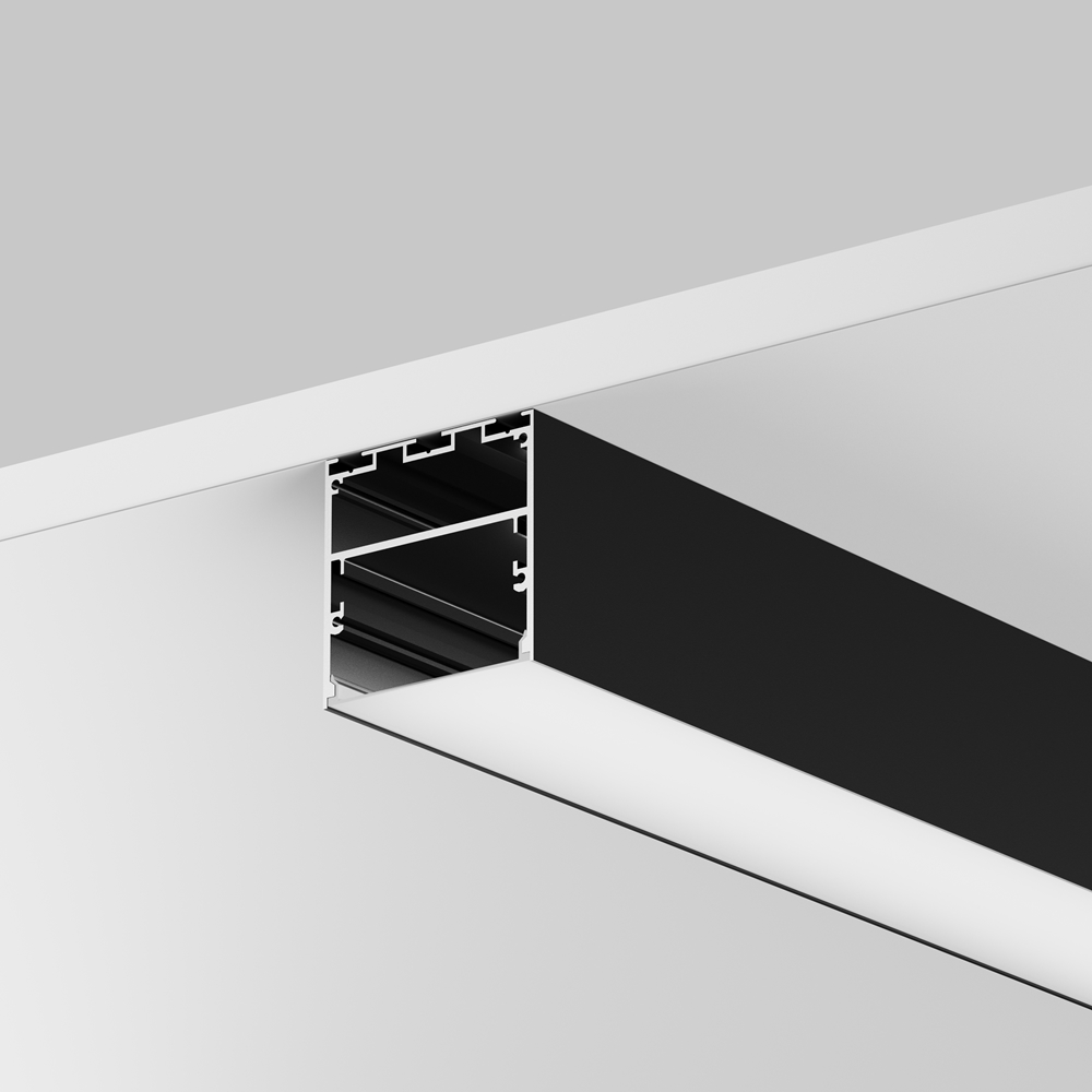 Maytoni Led Strip Алюминиевый профиль накладной-подвесной 50x50 (Черный, 2 м), ALM-5050T-B-2M фото