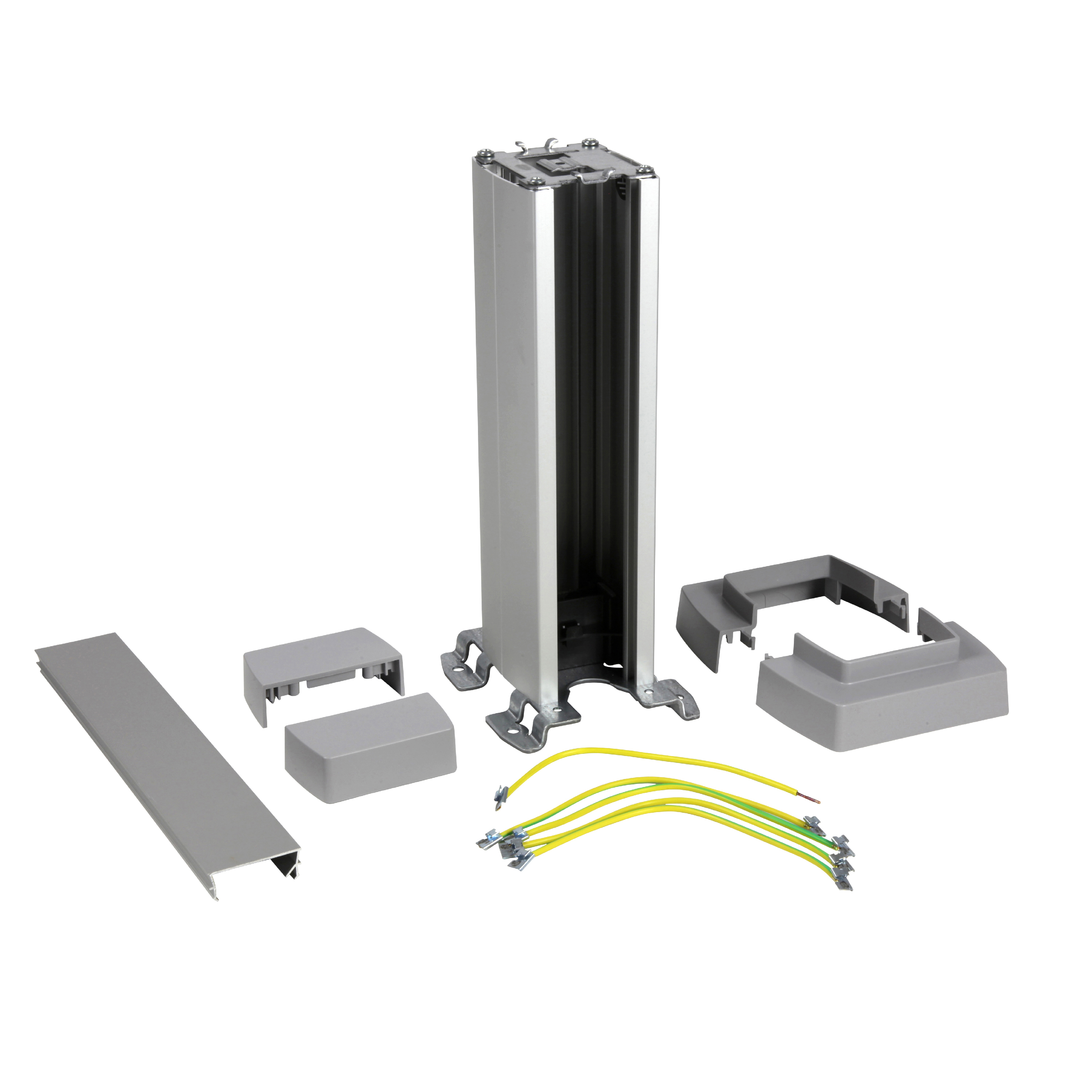Legrand Snap-On мобильная колонна алюминиевая с крышкой из алюминия 1 секция, высота 2 метра, цвет алюминий. фото