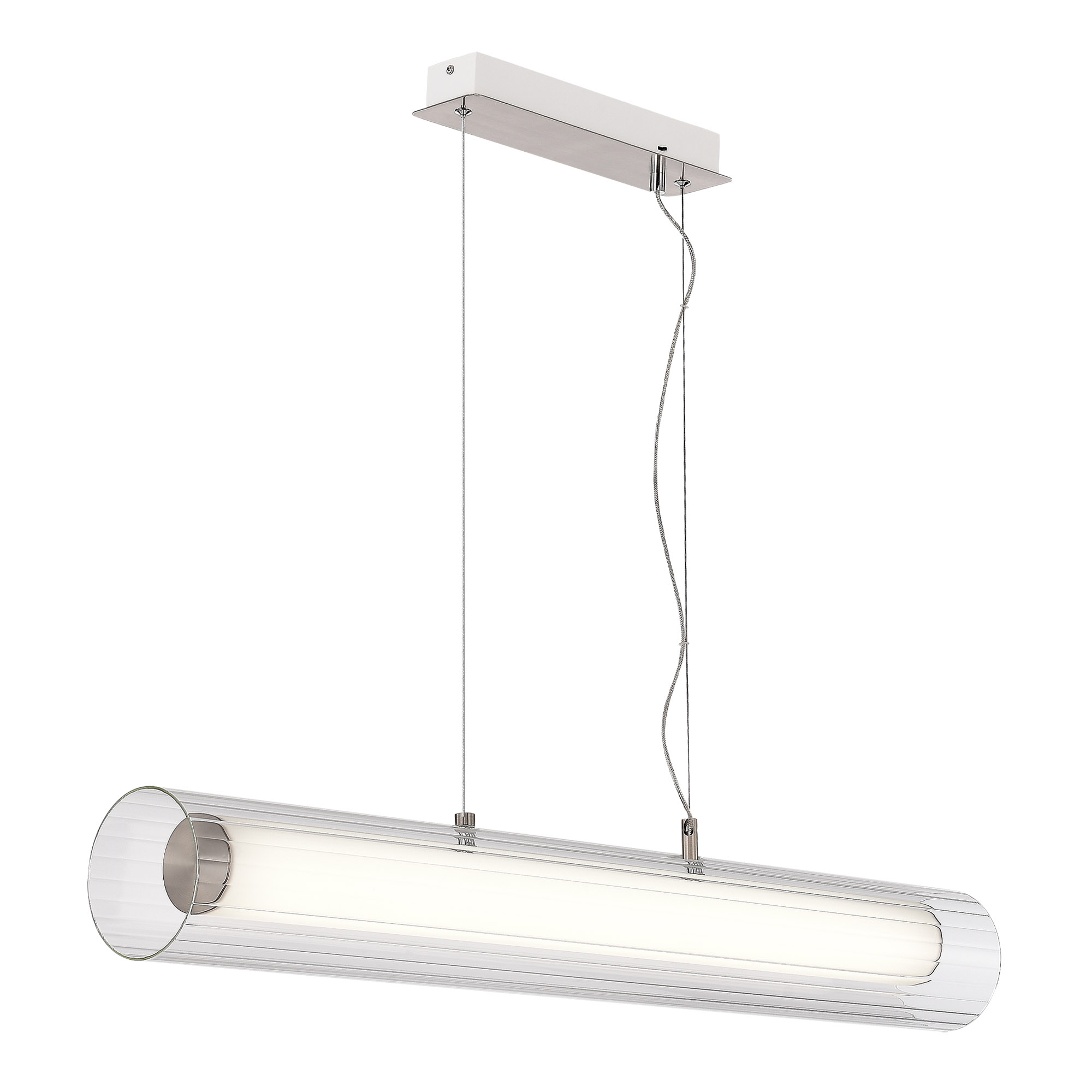 ST LUCE SL2010.103.01 Светильник подвесной Никель/Белый, Прозрачный LED 1*33W 3000K/4000K фото