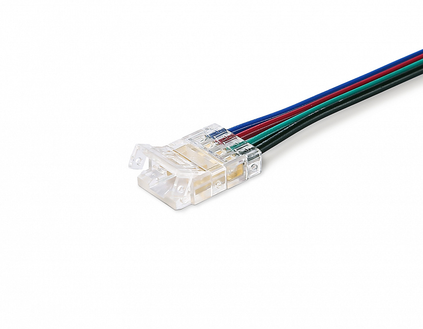 Ambrella Соединитель гибкий односторонний COB RGB 12/24V для лент 10mm GS7411 (4 конт.) (5шт. в комплекте) фото